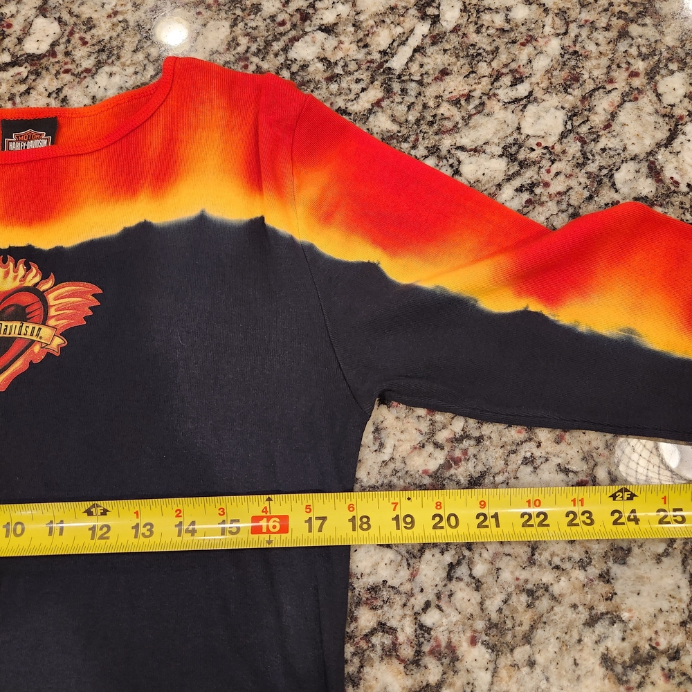 Alamo City Harley Davidson San Antonio Texas Womens XL Tie Dye Long Sleeve Shirt - Picture 3 of 7